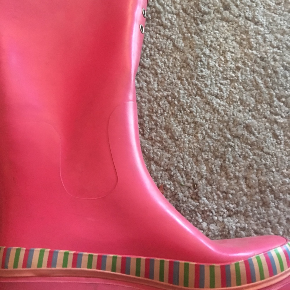 Pink GMA NY rain boots